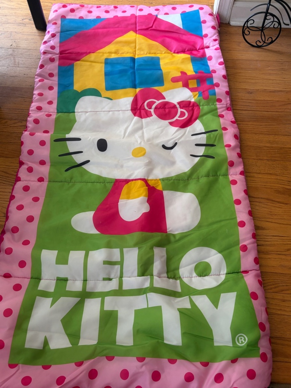 Hello Kitty Bright Pink, Green & Yellow Kids Sleeping Mat